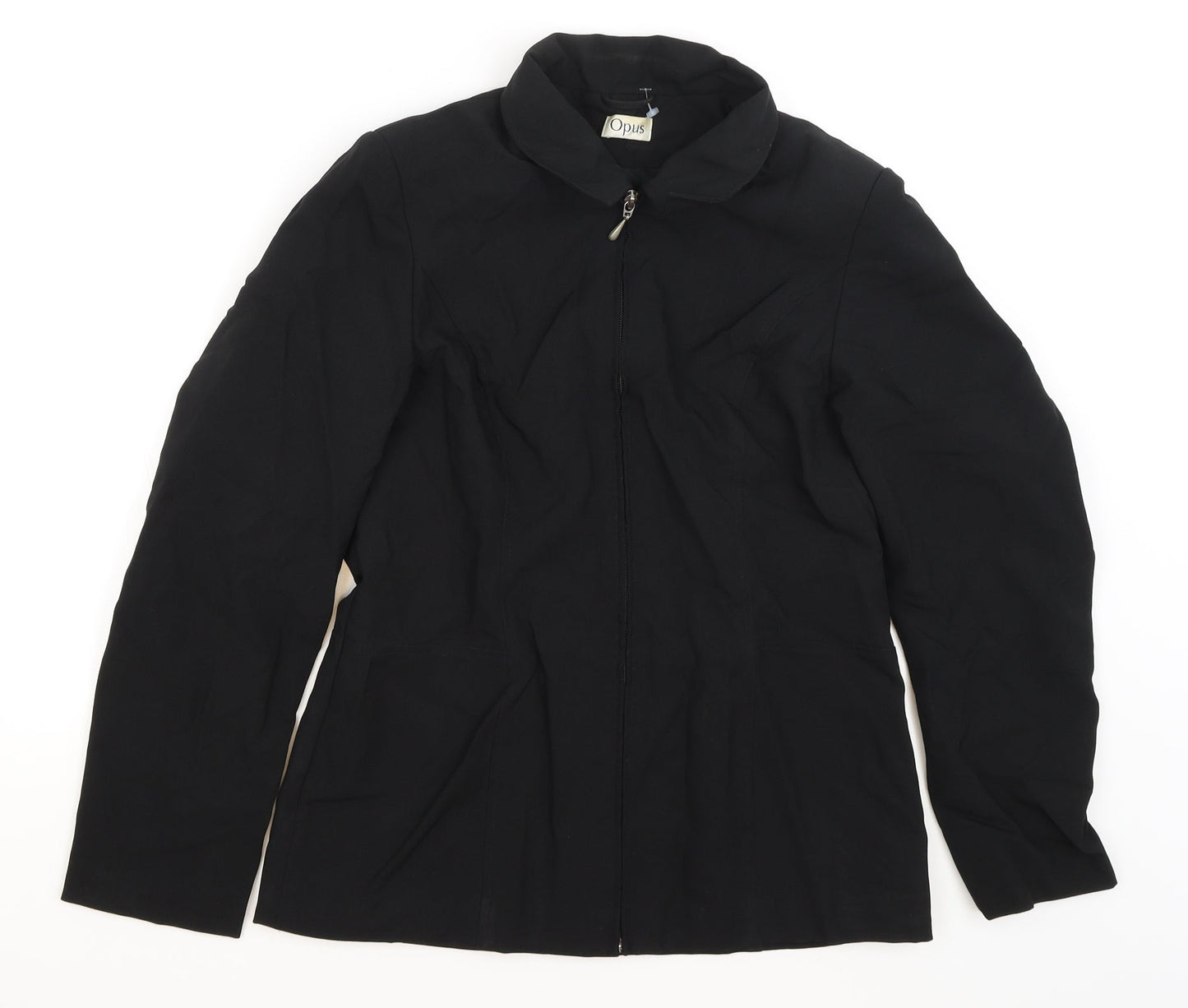 OPUS Womens Black   Full Zip Jumper Size 12