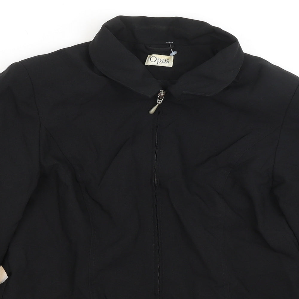OPUS Womens Black   Full Zip Jumper Size 12