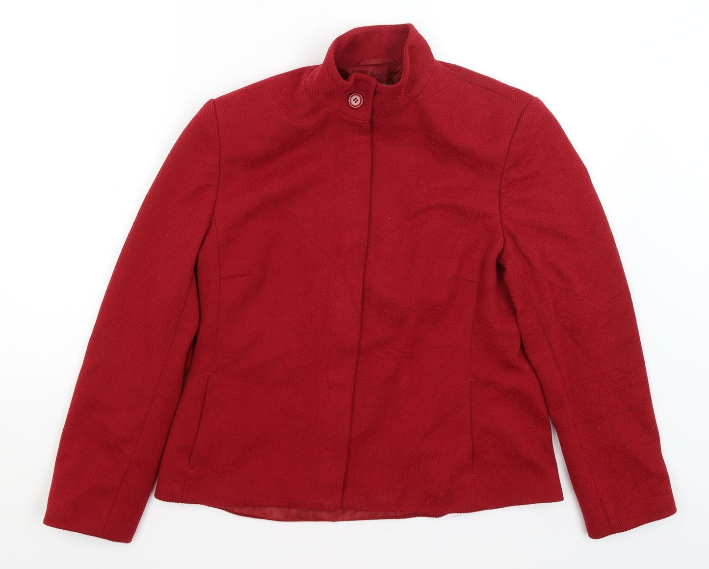 M&S Womens Red   Jacket Blazer Size 12