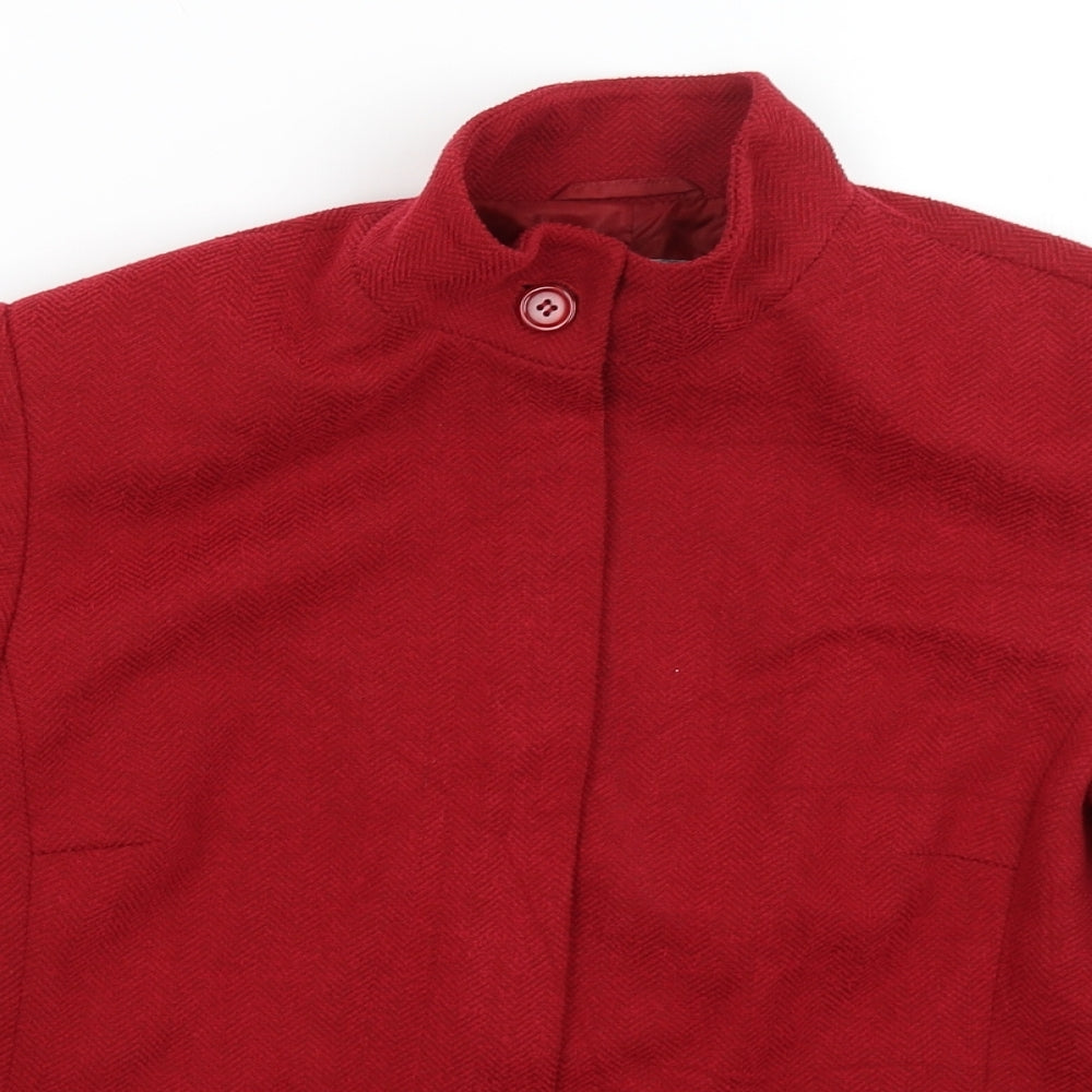 M&S Womens Red   Jacket Blazer Size 12