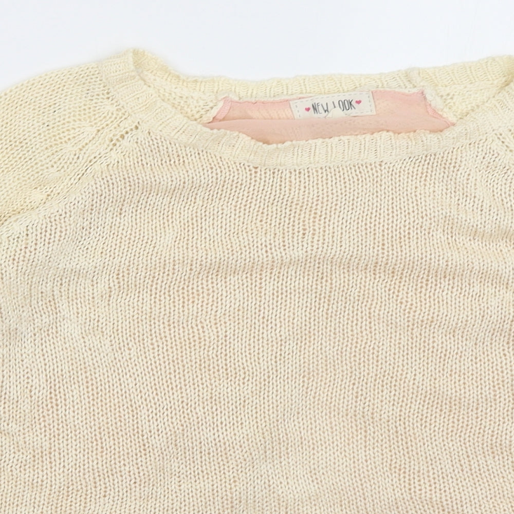 New Look Womens Ivory   Pullover Jumper Size 8