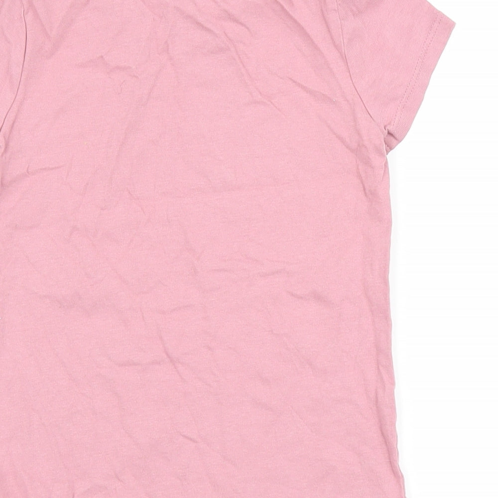 George Girls Pink   Basic T-Shirt Size 5-6 Years