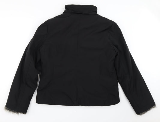 Principles Womens Black   Overcoat Coat Size 14