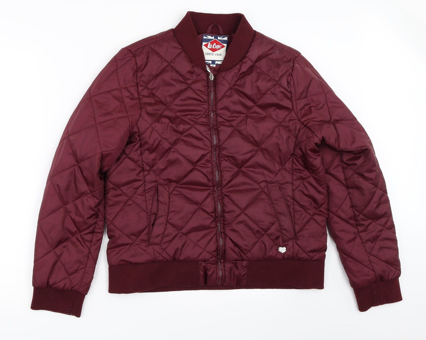 Lee Cooper Womens Red   Quilted Coat Size 14