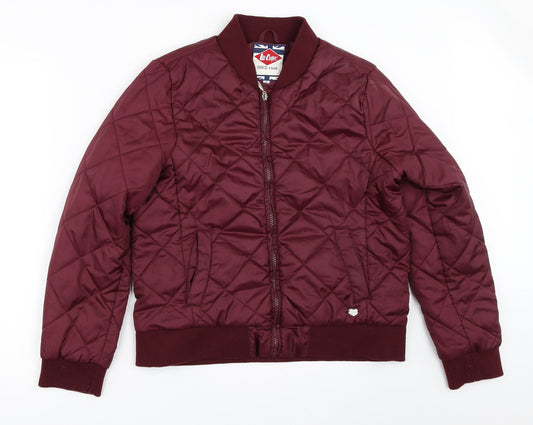 Lee Cooper Womens Red   Quilted Coat Size 14