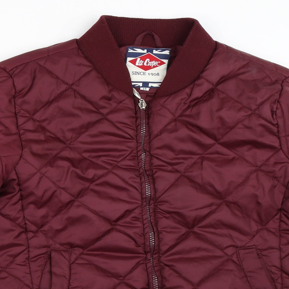 Lee Cooper Womens Red   Quilted Coat Size 14