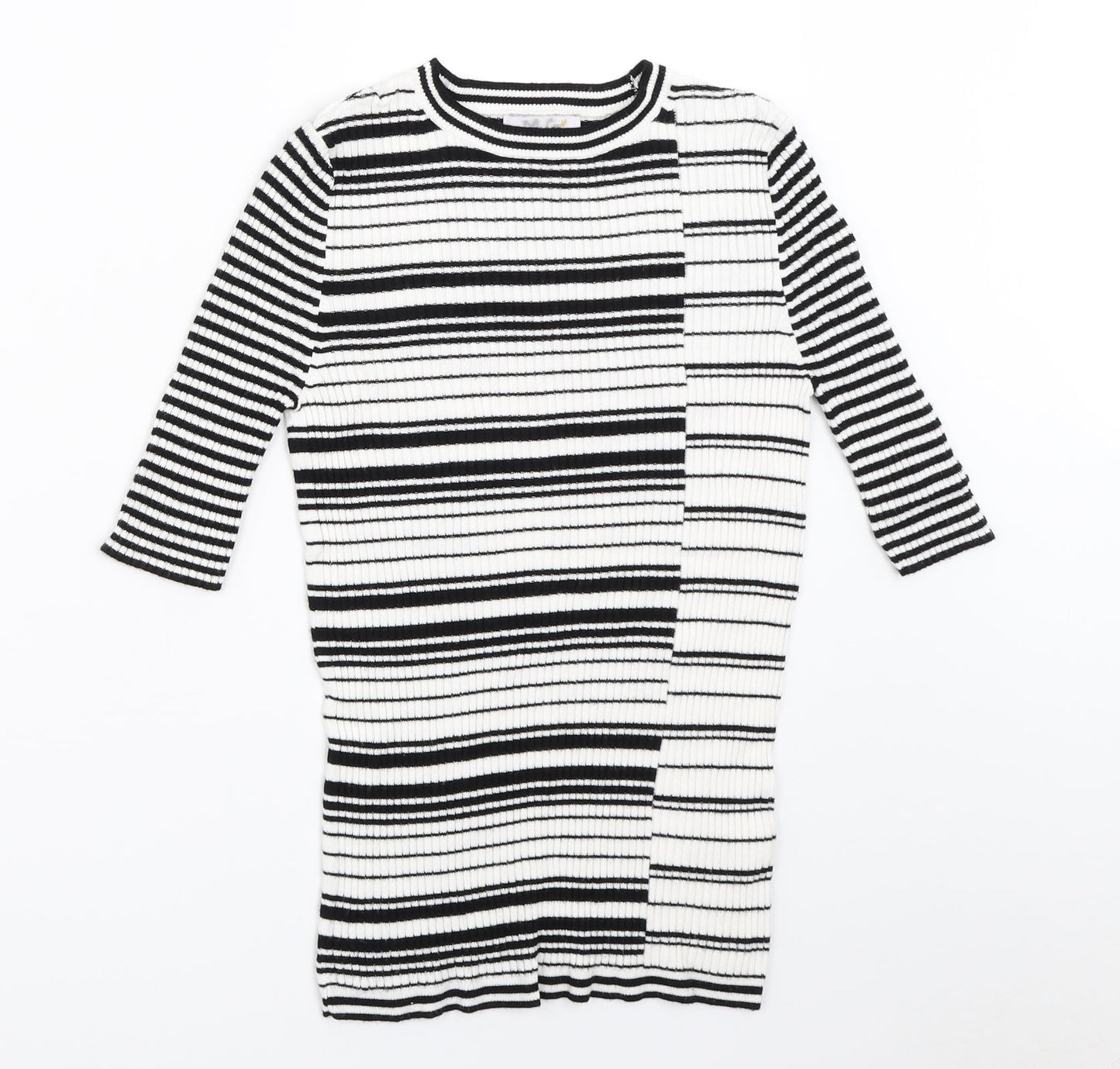 Per Una Womens White Striped  Pullover Jumper Size 8