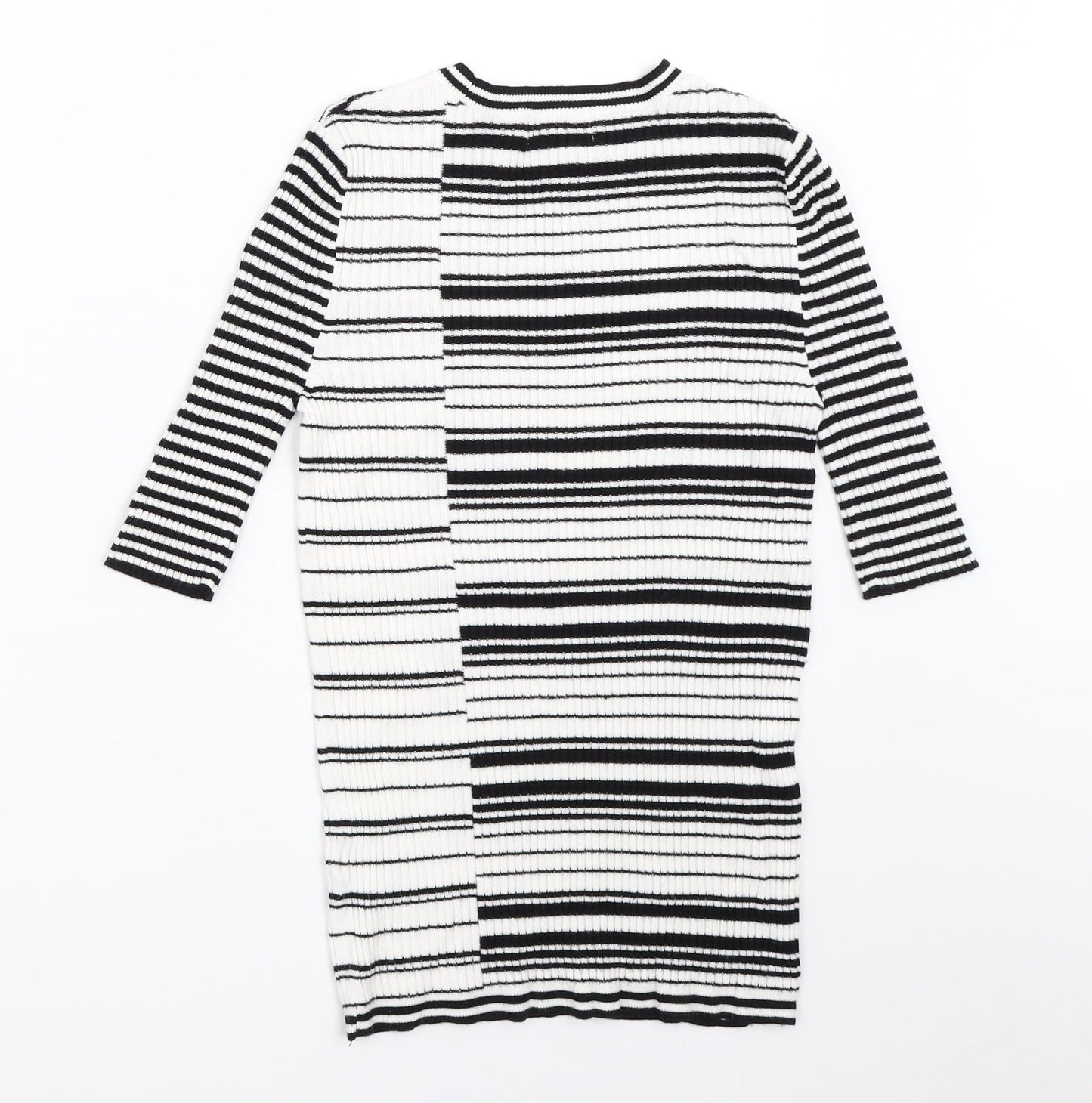 Per Una Womens White Striped  Pullover Jumper Size 8
