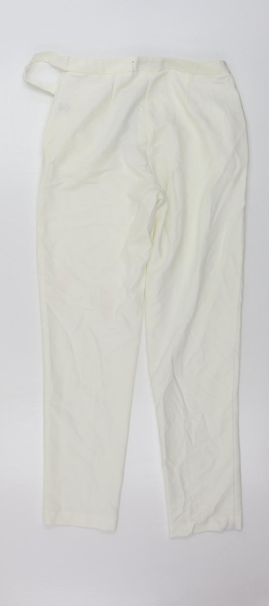 PRETTYLITTLETHING Womens Ivory   Trousers  Size 6 L25 in