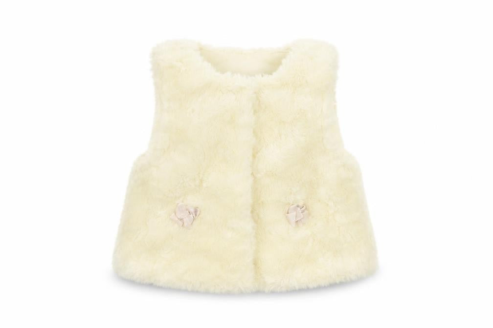 Preworn  Girls Ivory   Cardigan Jumper Size 6-9 Months