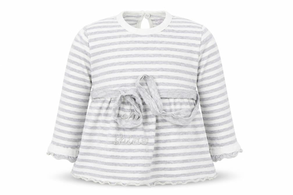 garaya bebe Baby Grey Striped  Basic T-Shirt Size 6-9 Months