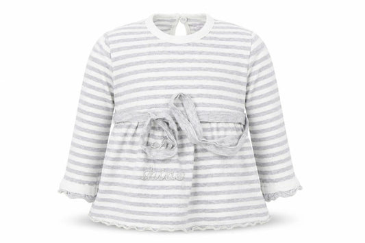 garaya bebe Baby Grey Striped  Basic T-Shirt Size 6-9 Months