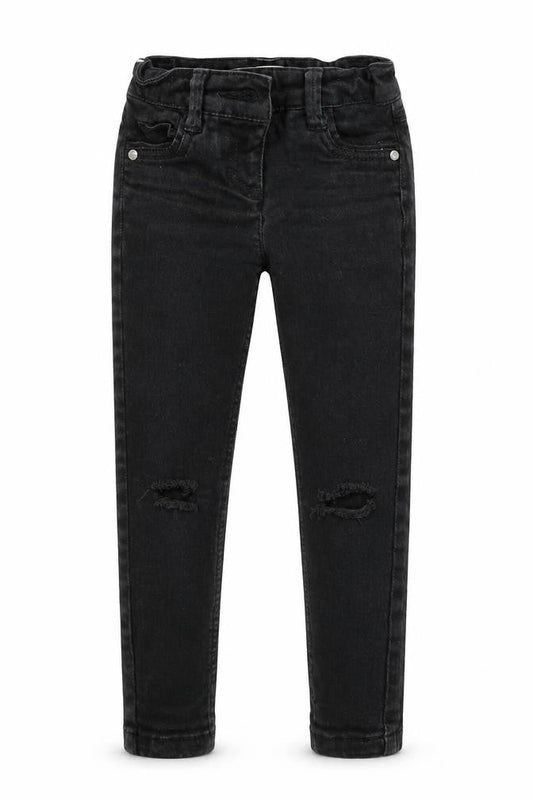 NEXT Girls Beige Ikat  Straight Jeans Size 5 Years - DISTRESSED