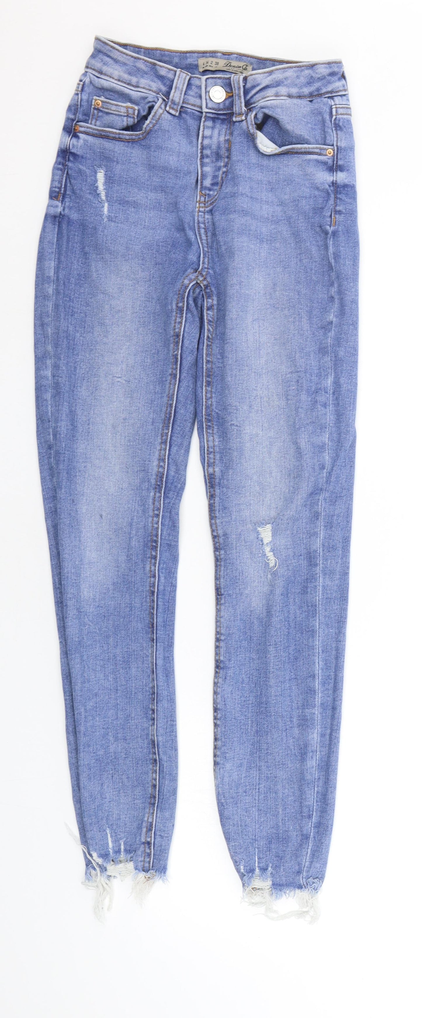 Denim & Co. Womens Blue   Straight Jeans Size 6 L26 in