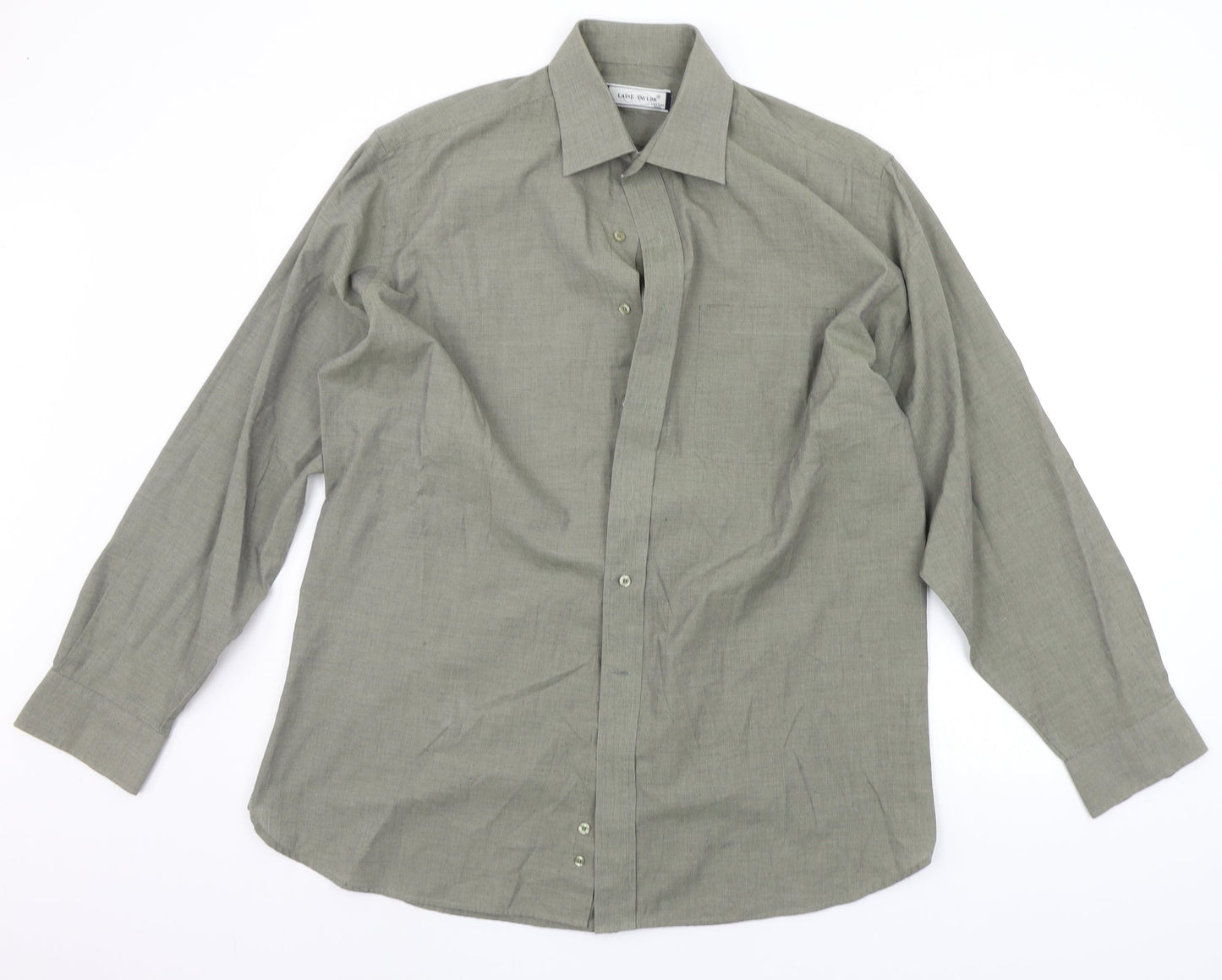 laine taylor Mens Green    Button-Up Size 16.5
