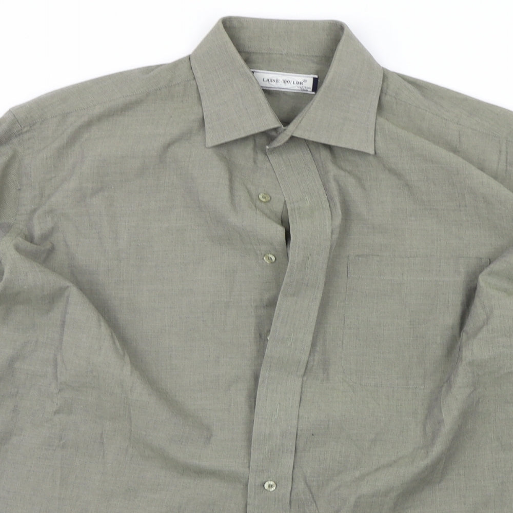 laine taylor Mens Green    Button-Up Size 16.5