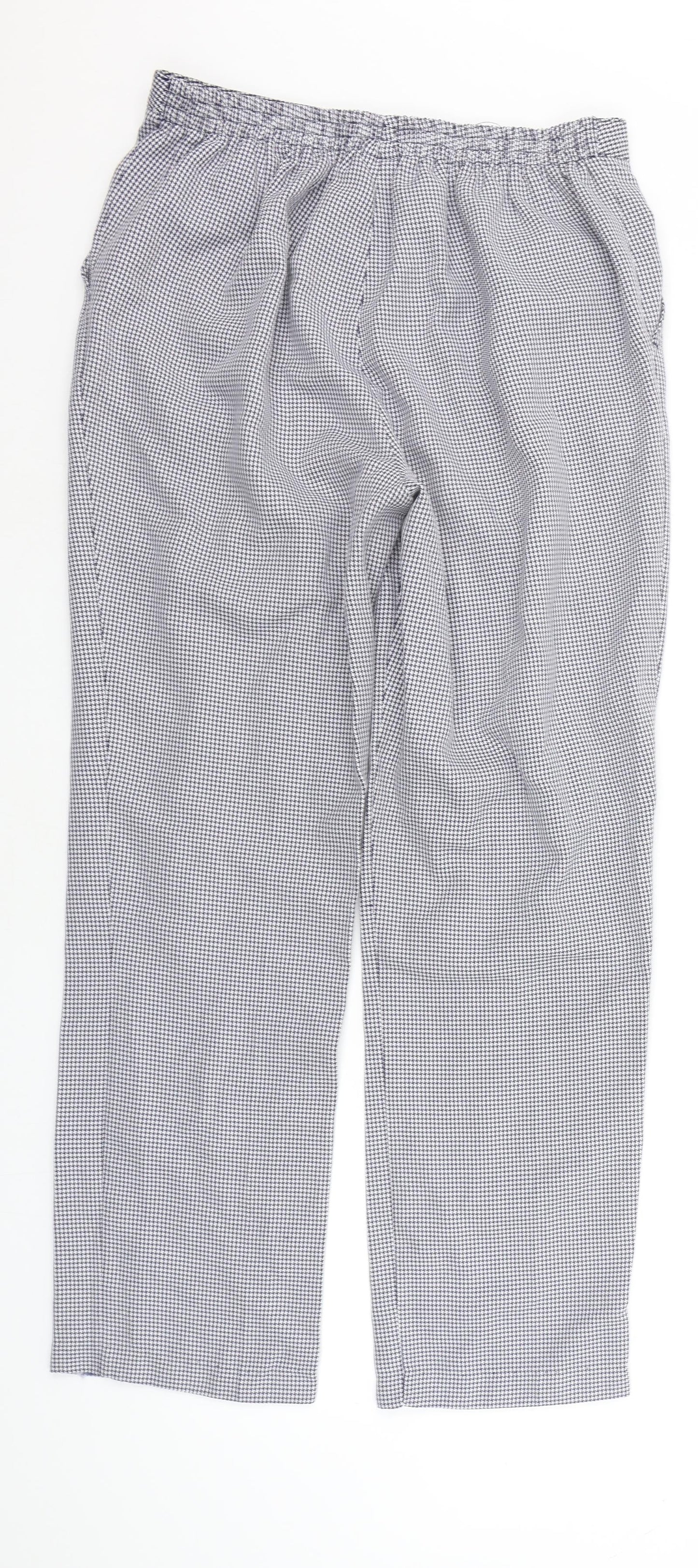 Damart Womens White Geometric  Trousers  Size 14 L28 in