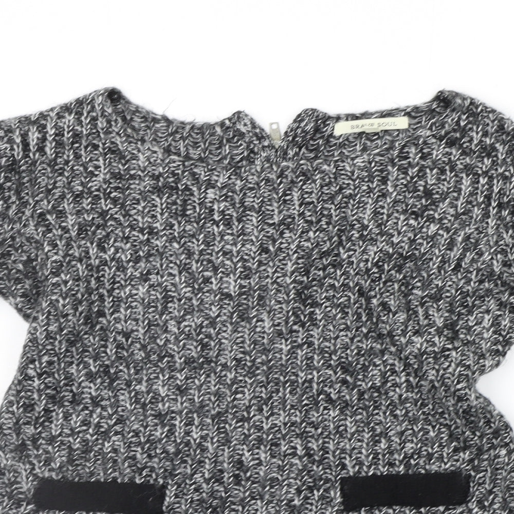 Brave Soul Womens Grey   Pullover Jumper Size XS