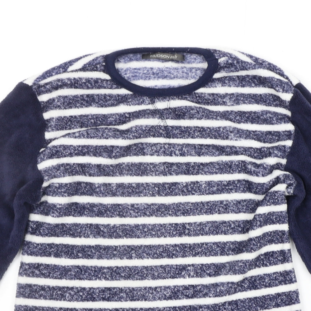 Hudson's Bay Womens Blue Striped  Top Pyjama Top Size S