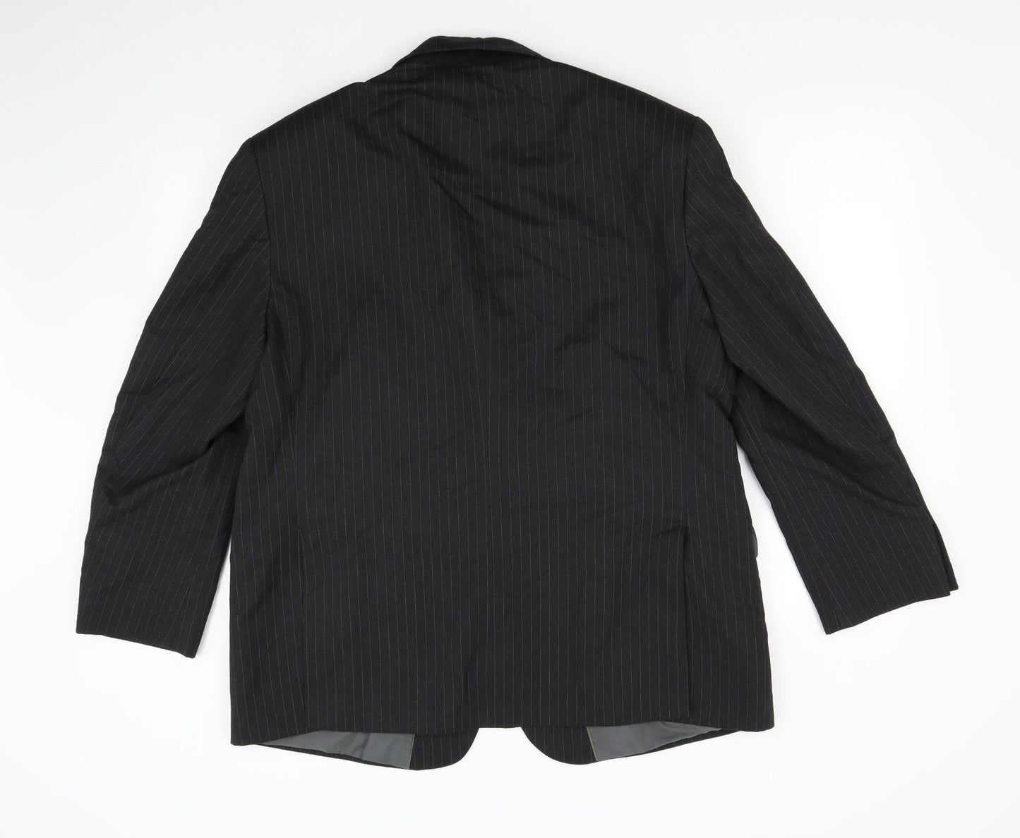 M&S Mens Grey Striped  Jacket Suit Jacket Size 44