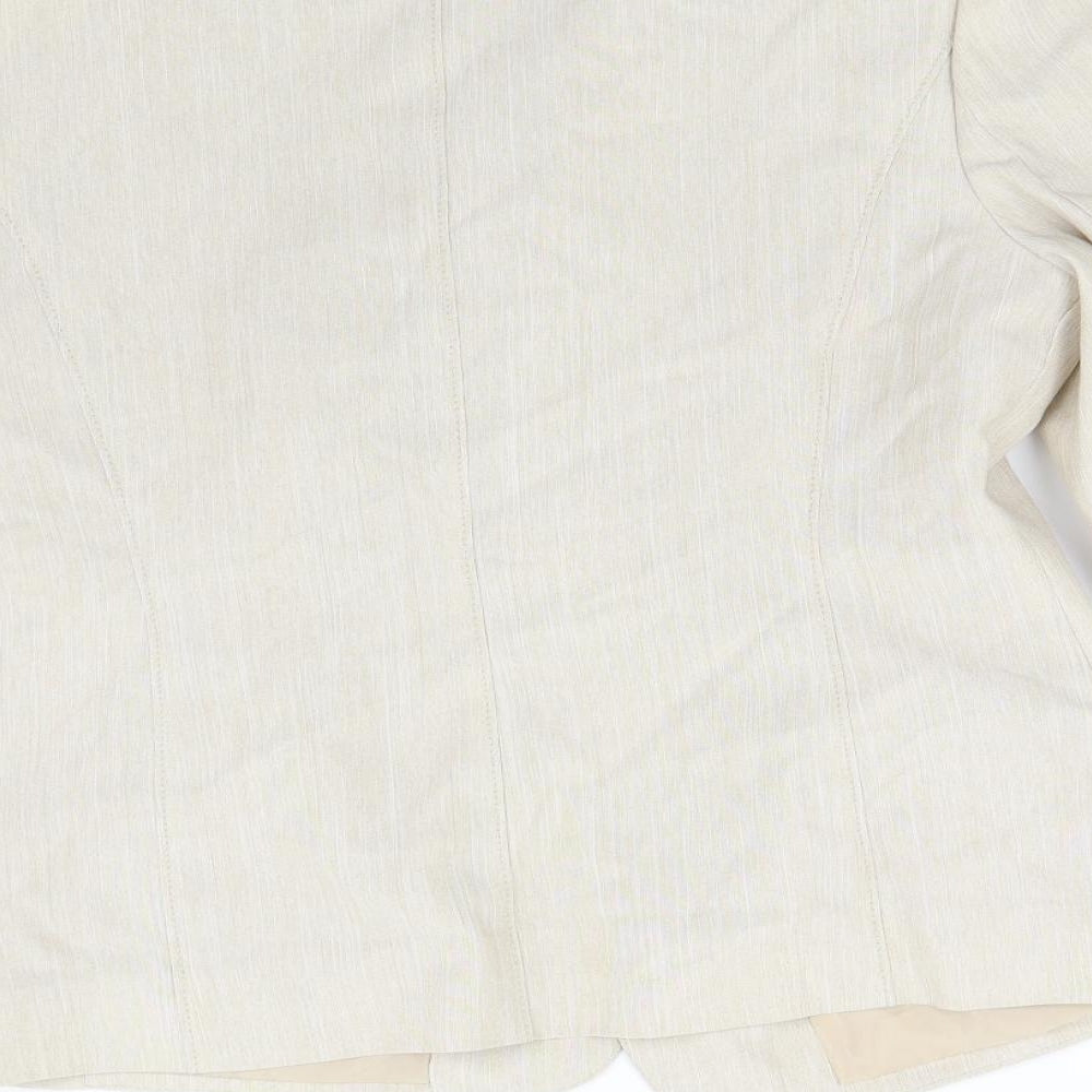 BHS Womens Beige   Jacket Suit Jacket Size 16