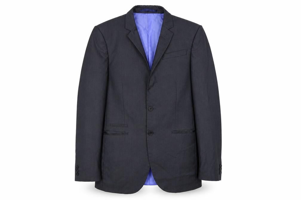 M&S Mens Grey Striped  Jacket Suit Jacket Size 36  - 36 Long