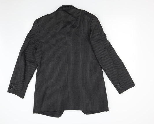 Lord's Taylor Mens Grey Striped  Jacket Suit Jacket Size 40
