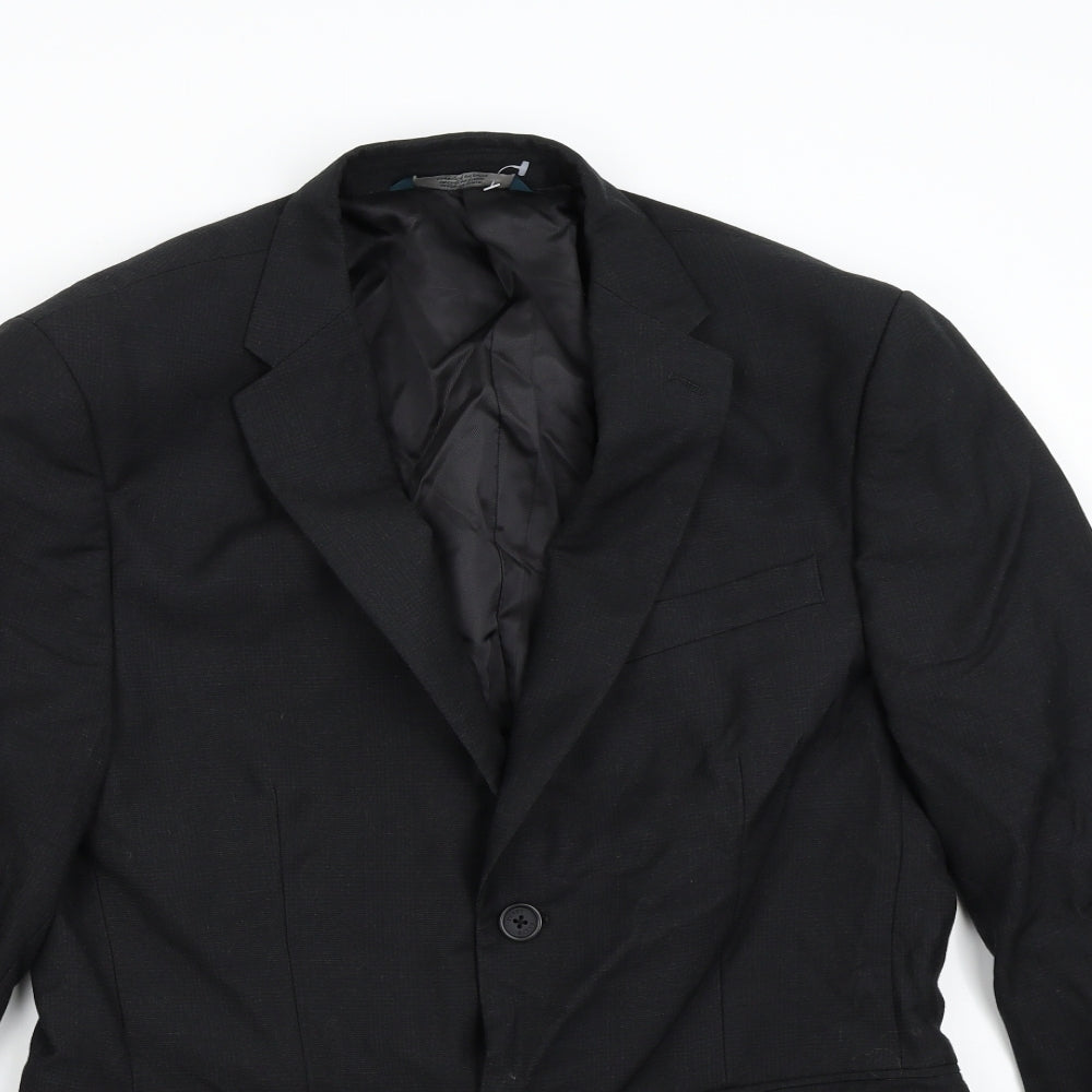 Perry Ellis Mens Black   Jacket Suit Jacket Size 38