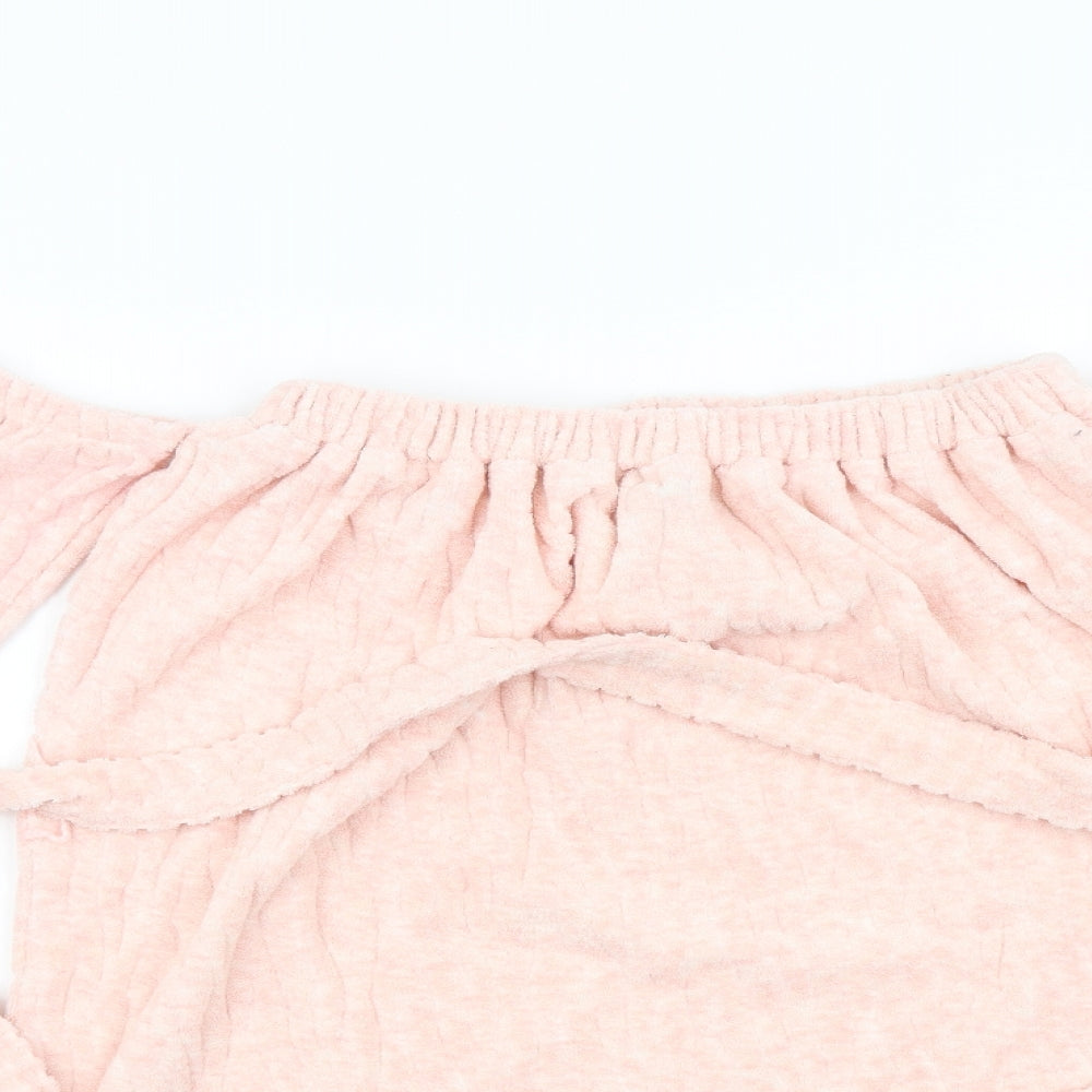 ASOS Womens Pink  Fleece Pullover Jumper Size 10