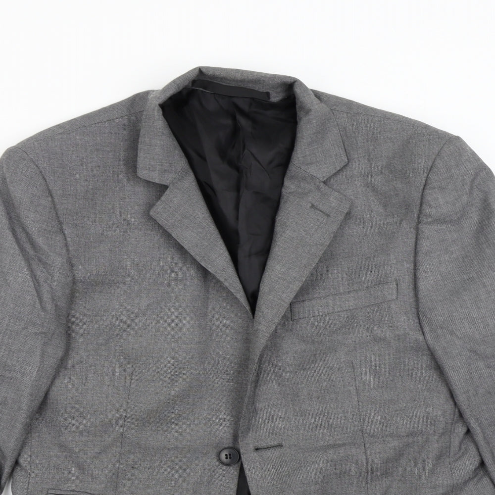 M&S Mens Grey   Jacket Suit Jacket Size 36