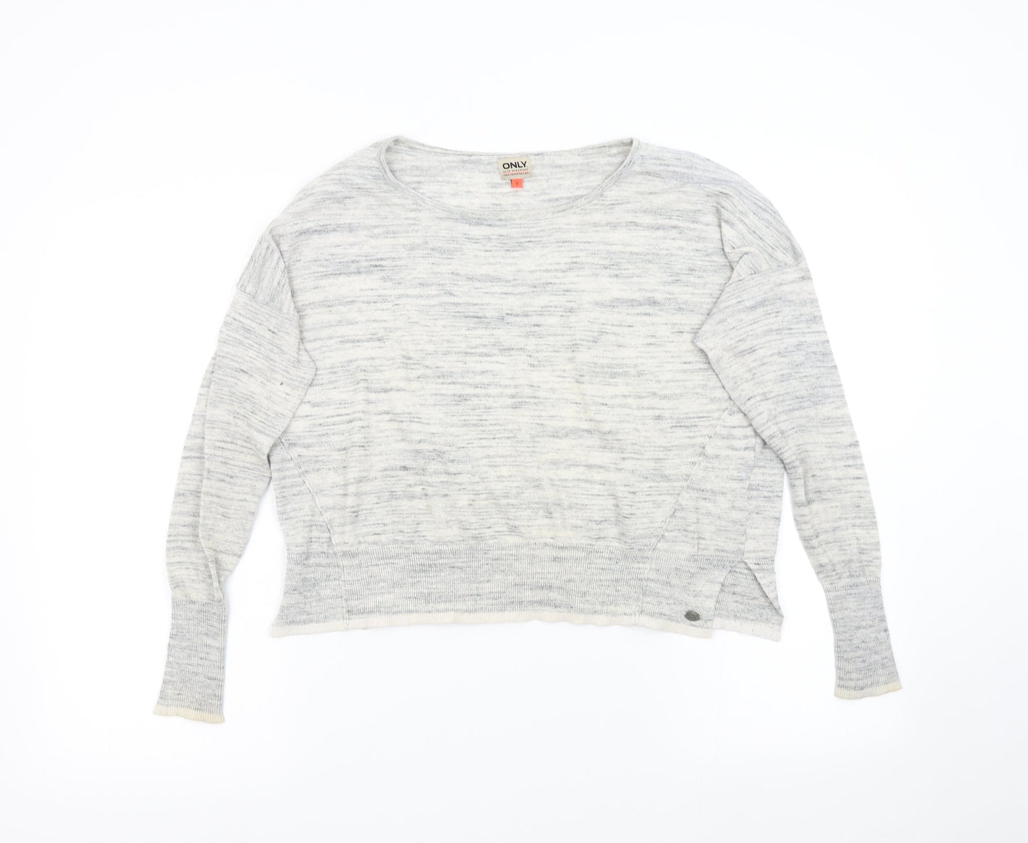 Only Womens Grey  Knit Pullover Jumper Size 8