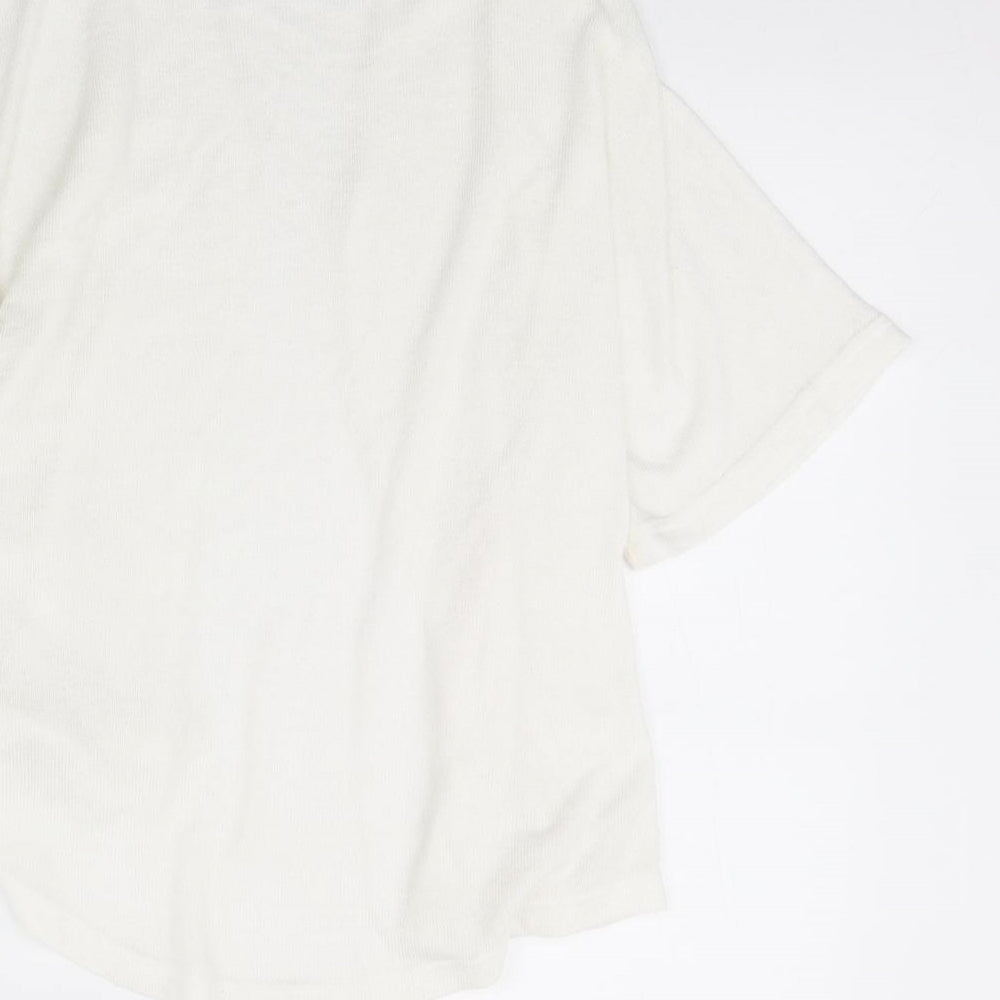 yd Girls White   Cardigan Jumper Size 10 Years