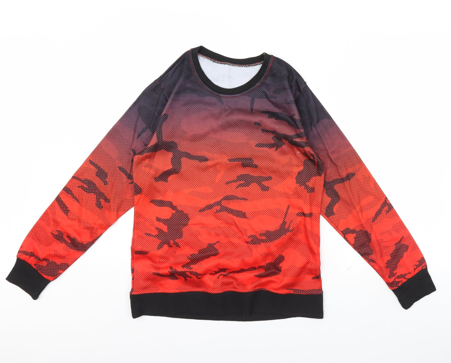 Preworn Womens Red Camouflage  Pullover Jumper Size M