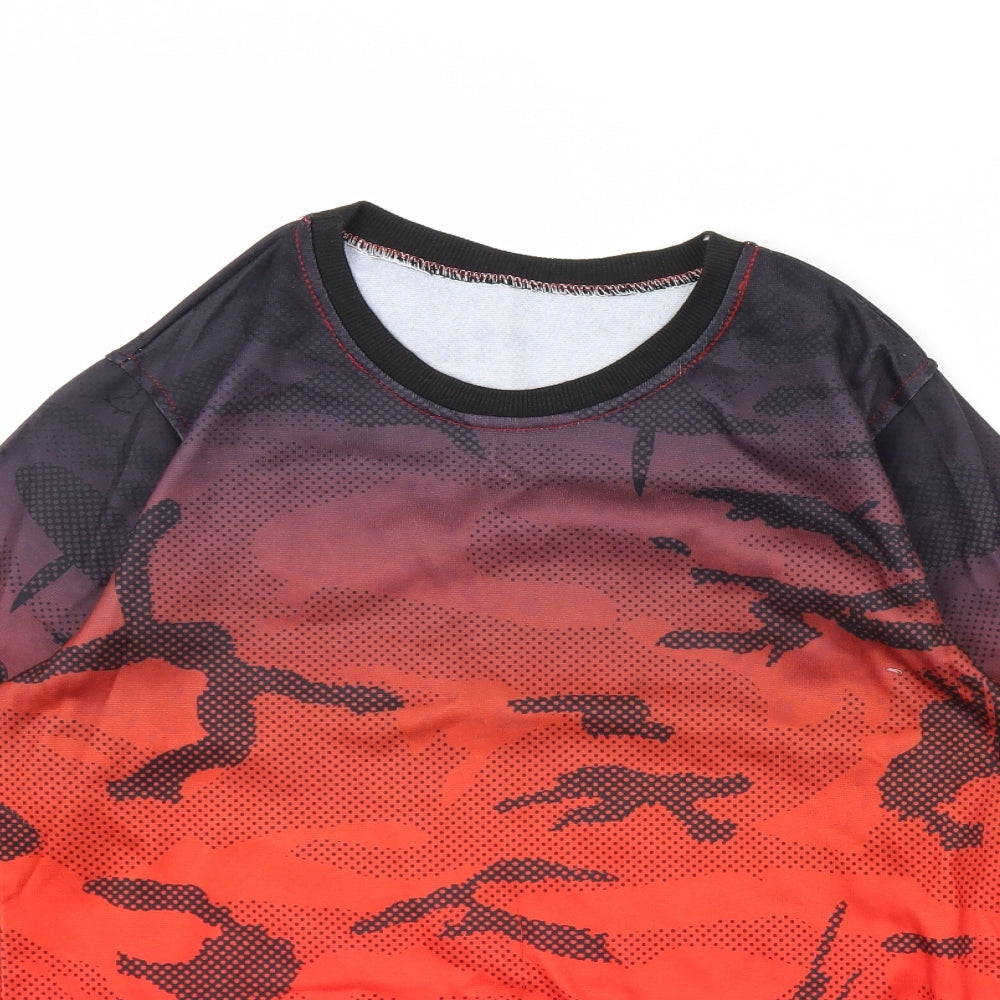 Preworn Womens Red Camouflage  Pullover Jumper Size M