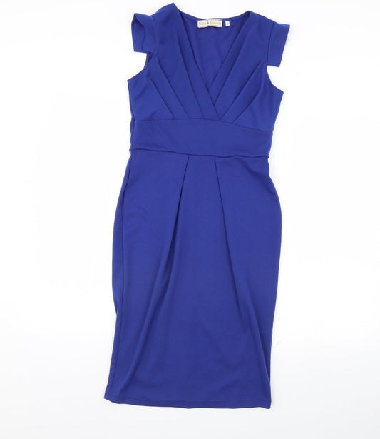 Billie & Blossom Womens Blue   Pencil Dress  Size 8