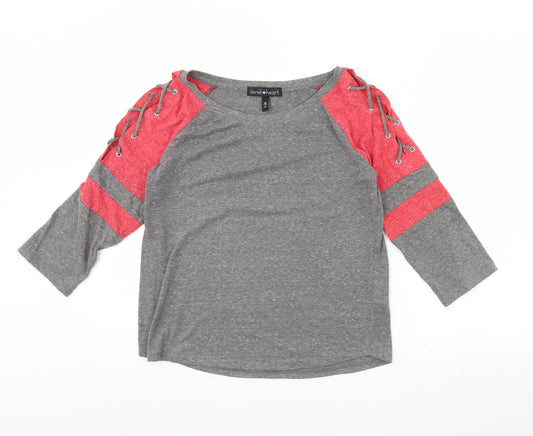 Derek Heart Womens Grey   Basic Blouse Size M