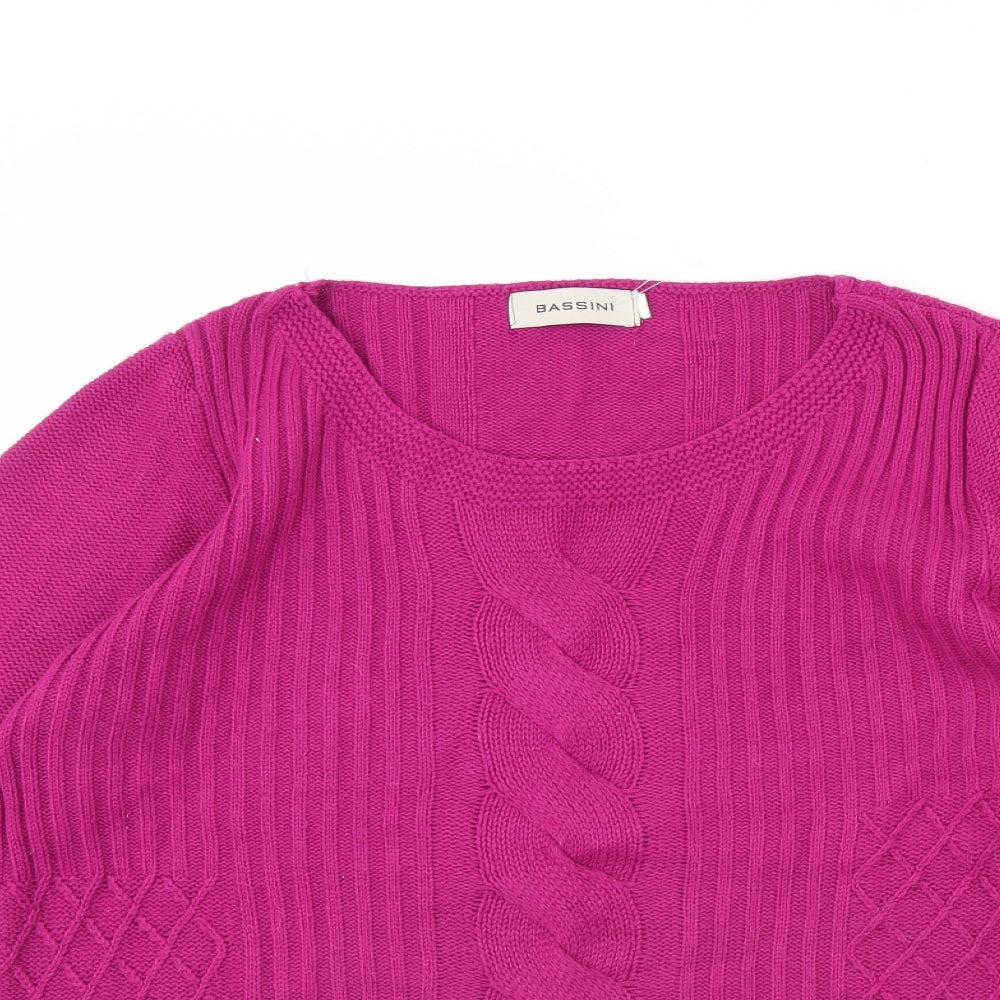 BASSINI Womens Pink   Pullover Jumper Size M