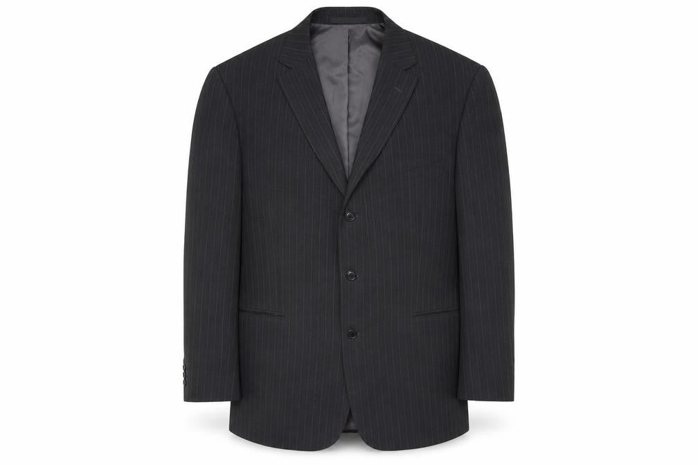 marks Mens Grey Striped  Jacket Suit Jacket Size M