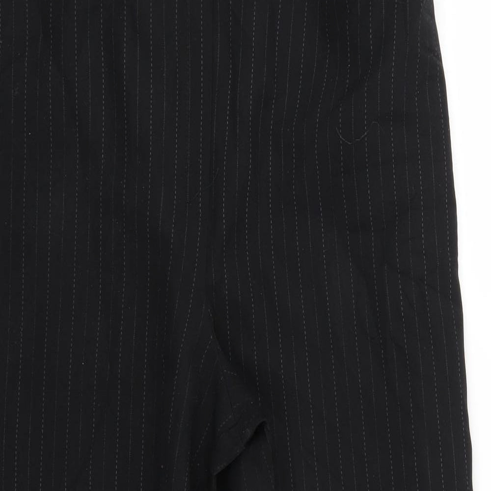 slimma Womens Black Striped  Trousers  Size 16 L24 in