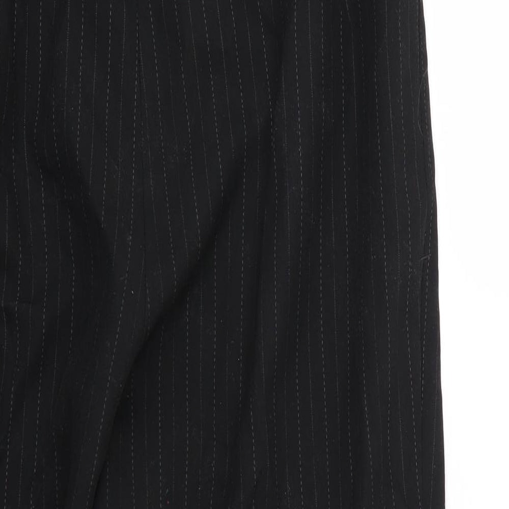 slimma Womens Black Striped  Trousers  Size 16 L24 in