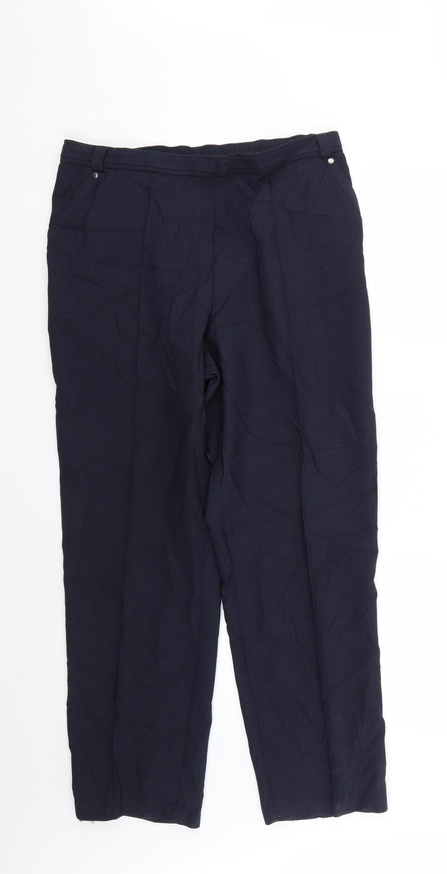 Marks and Spencer Womens Blue   Trousers  Size 14 L25 in