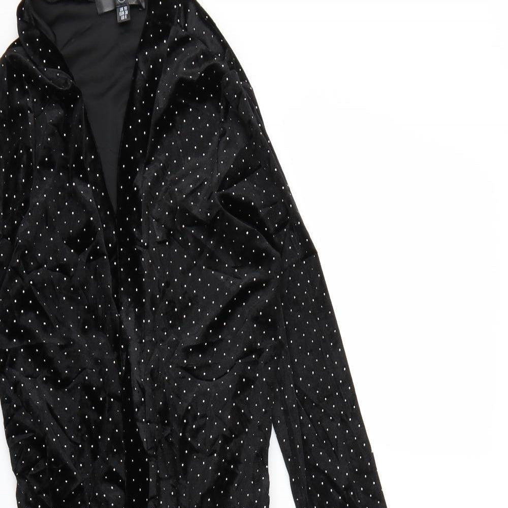 Missguided Womens Black Polka Dot  Wrap Dress  Size 10