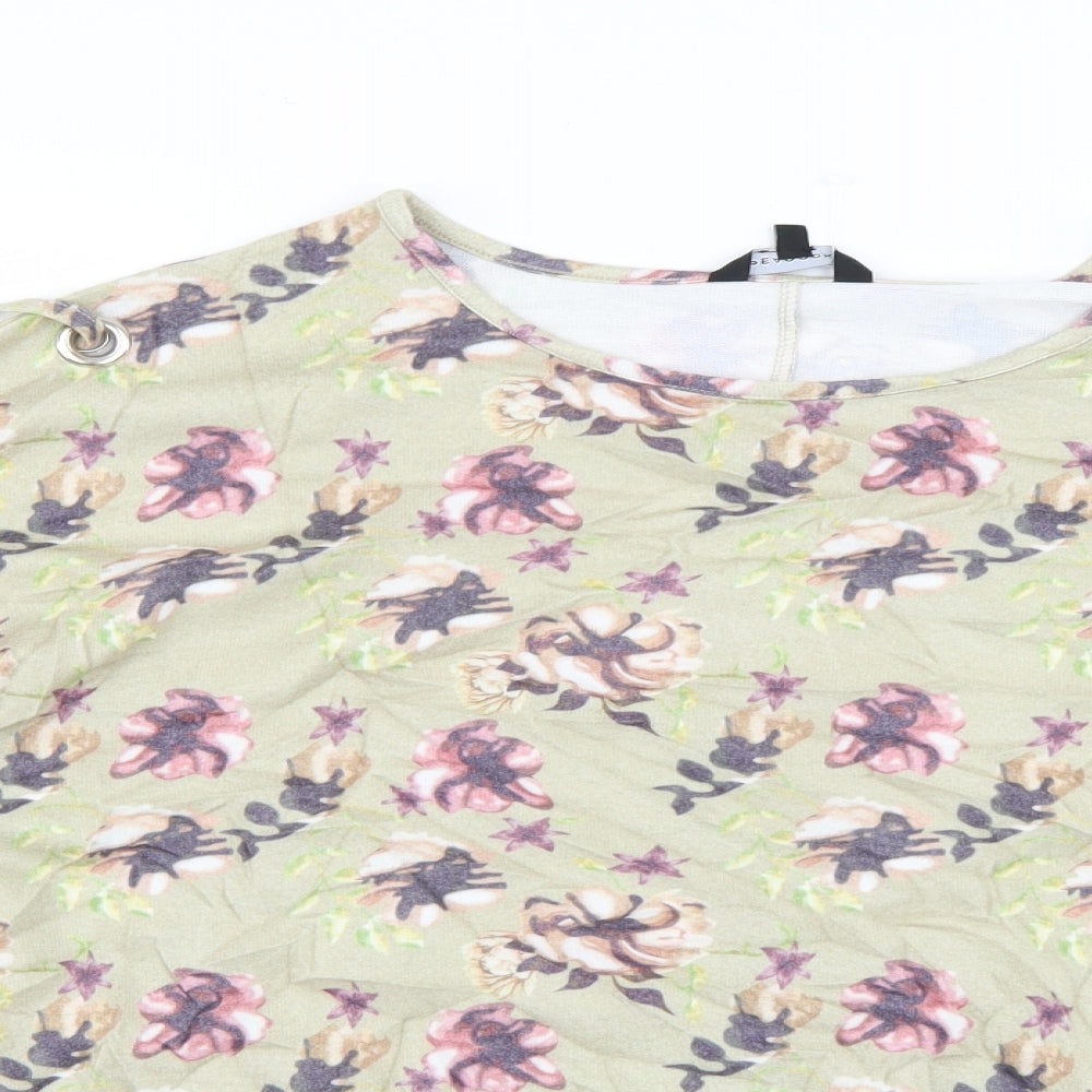Peacocks Womens Multicoloured Floral  Pullover Jumper Size 16