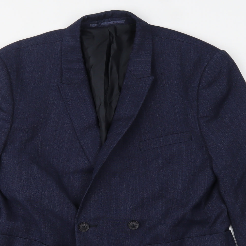 Preworn Mens Blue   Jacket Suit Jacket Size 36