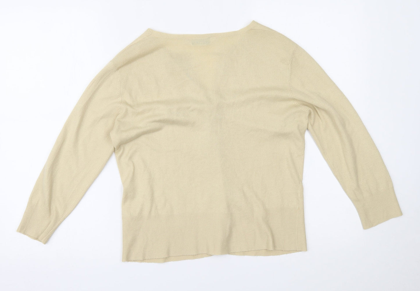 Dorothy Perkins Womens Beige   Cardigan Jumper Size 14