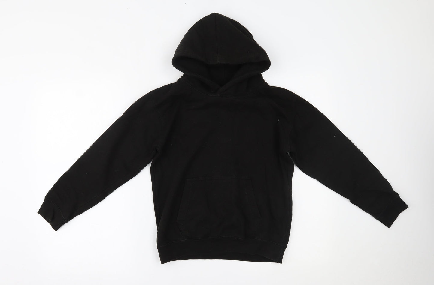Awdis Boys Black   Pullover Hoodie Size 9-10 Years