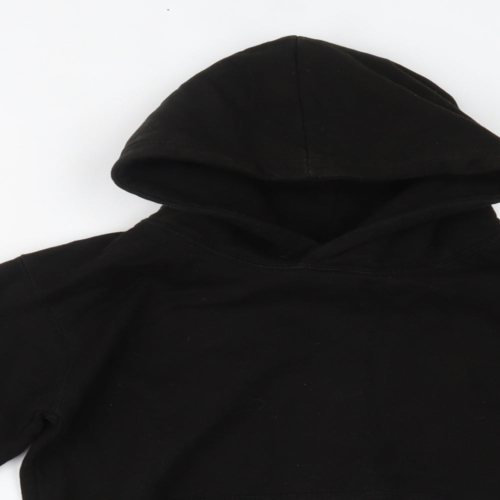 Awdis Boys Black   Pullover Hoodie Size 9-10 Years