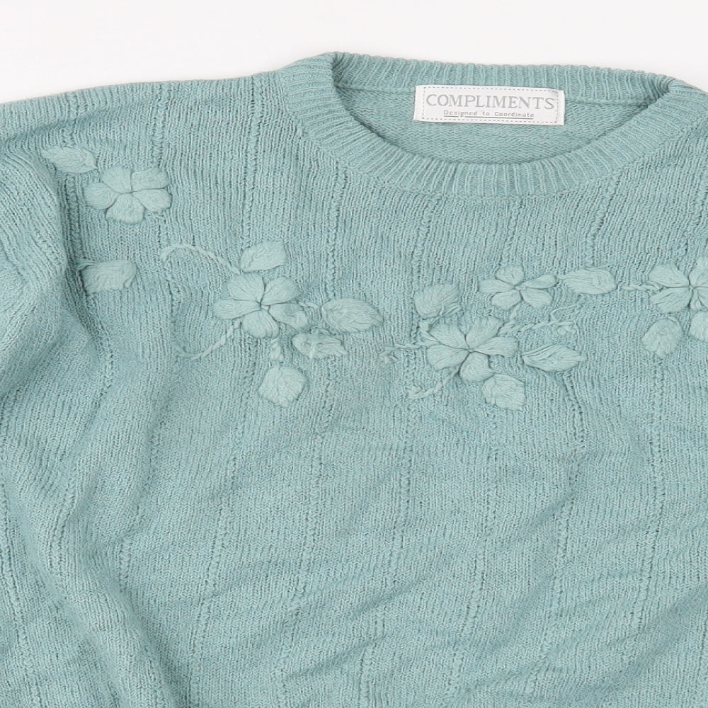 COMPLIMENTS Womens Green   Pullover Jumper Size M