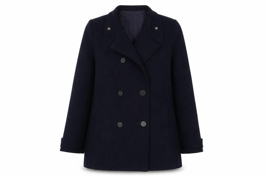 Mango Womens Blue   Overcoat Coat Size M