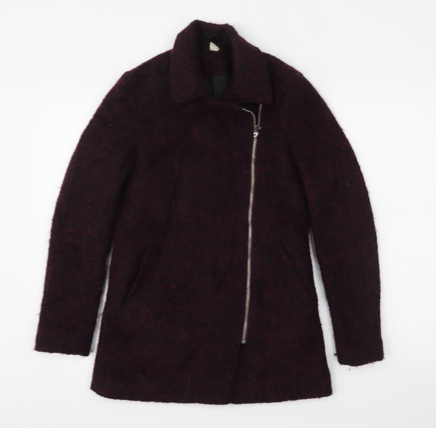H&M Womens Purple   Overcoat Coat Size 4